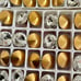 144 PCS 14MM  CRYSTAL CZECH PRECIOSA MC RIVOLI GOLD FOILED