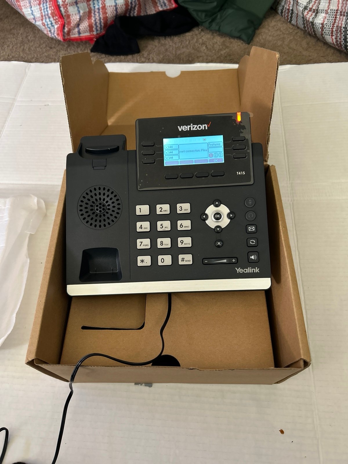Yealink SIP-T41S Ultra-elegant Gigabit IP Phone HD Voice PoE Black Corded
