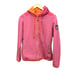 Almgwand Pink Orange Womens Hooded Jacket Size 38 Floral Pattern Full Zip