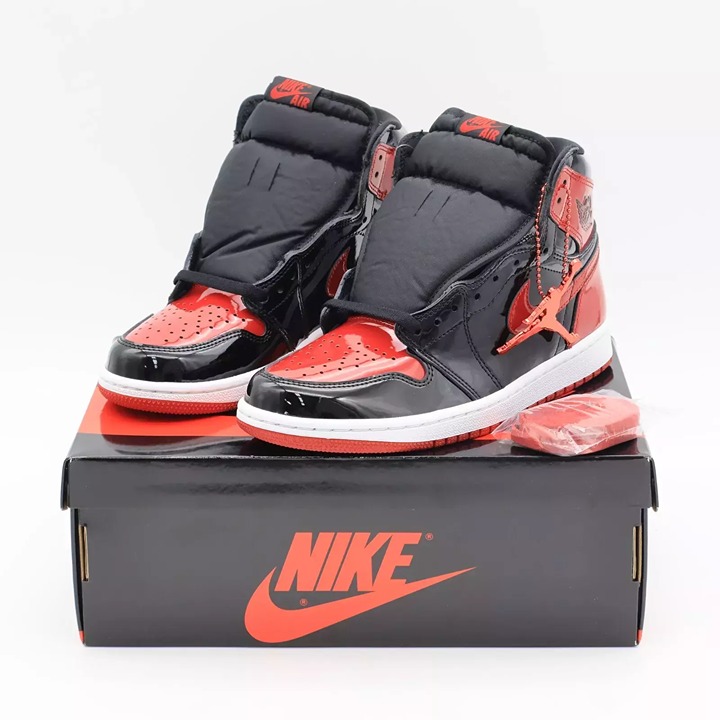 Jordan 1 Retro OG High Patent Bred Red Size 10.5 555088-063 !SAME DAY SHIPPING!