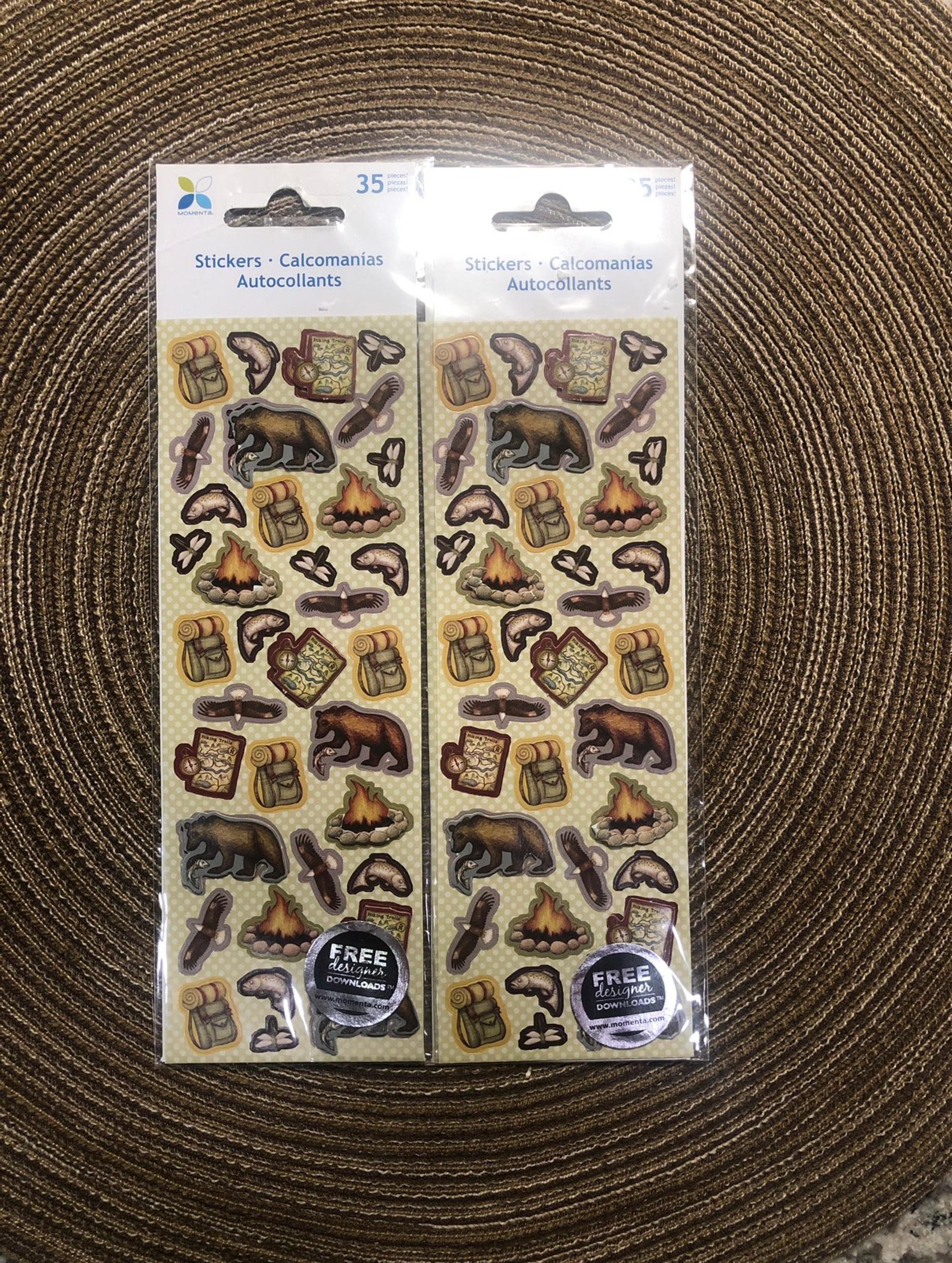 Momenta Stickers Camping Hunting 2 Pks