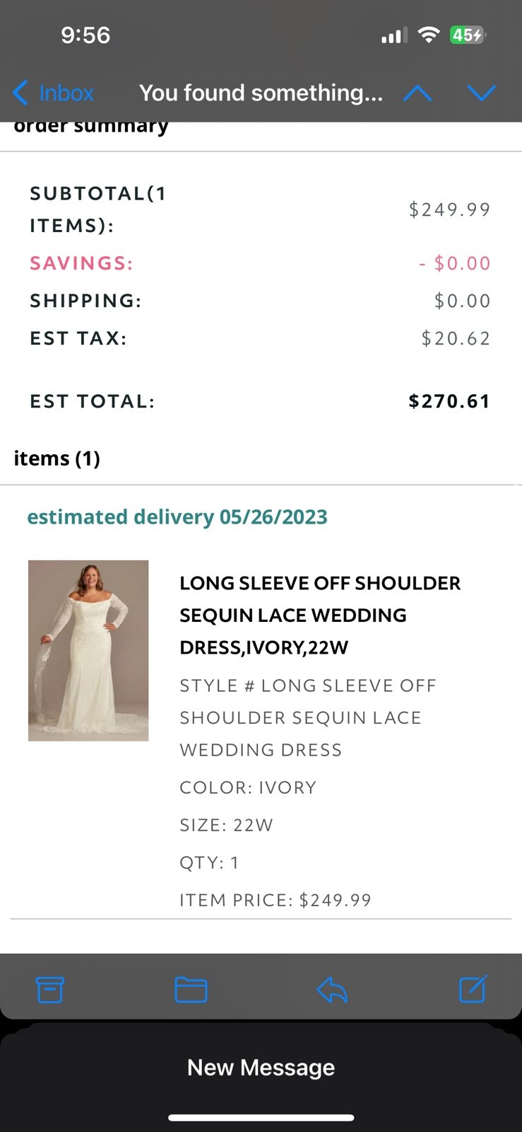 David’s Bridal wedding dress