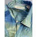 Tommy Bahama Shirt Mens Large Hawaiian 100% Silk Green Geometric Loop Collar
