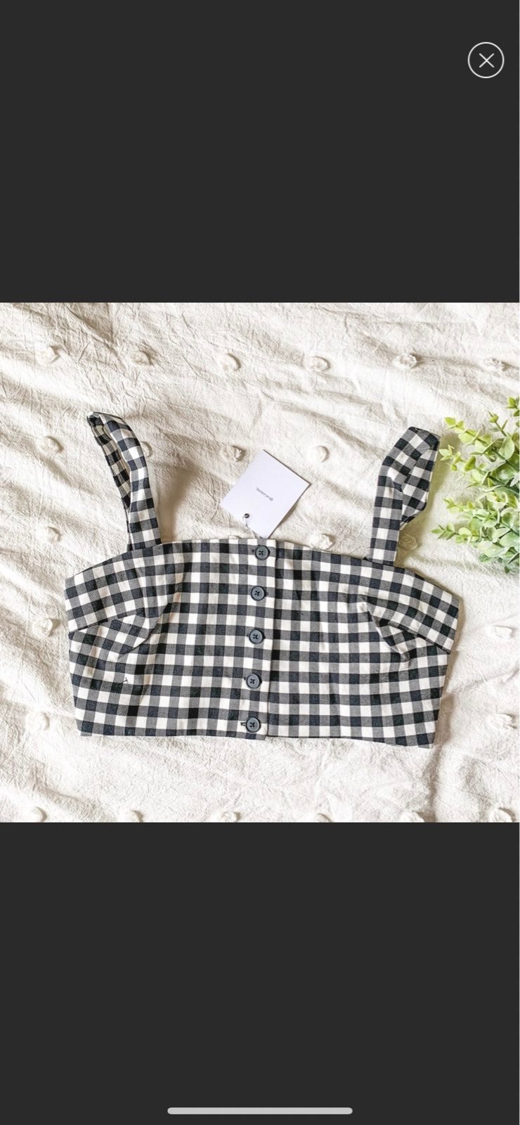 NWT revolve checkered crop top