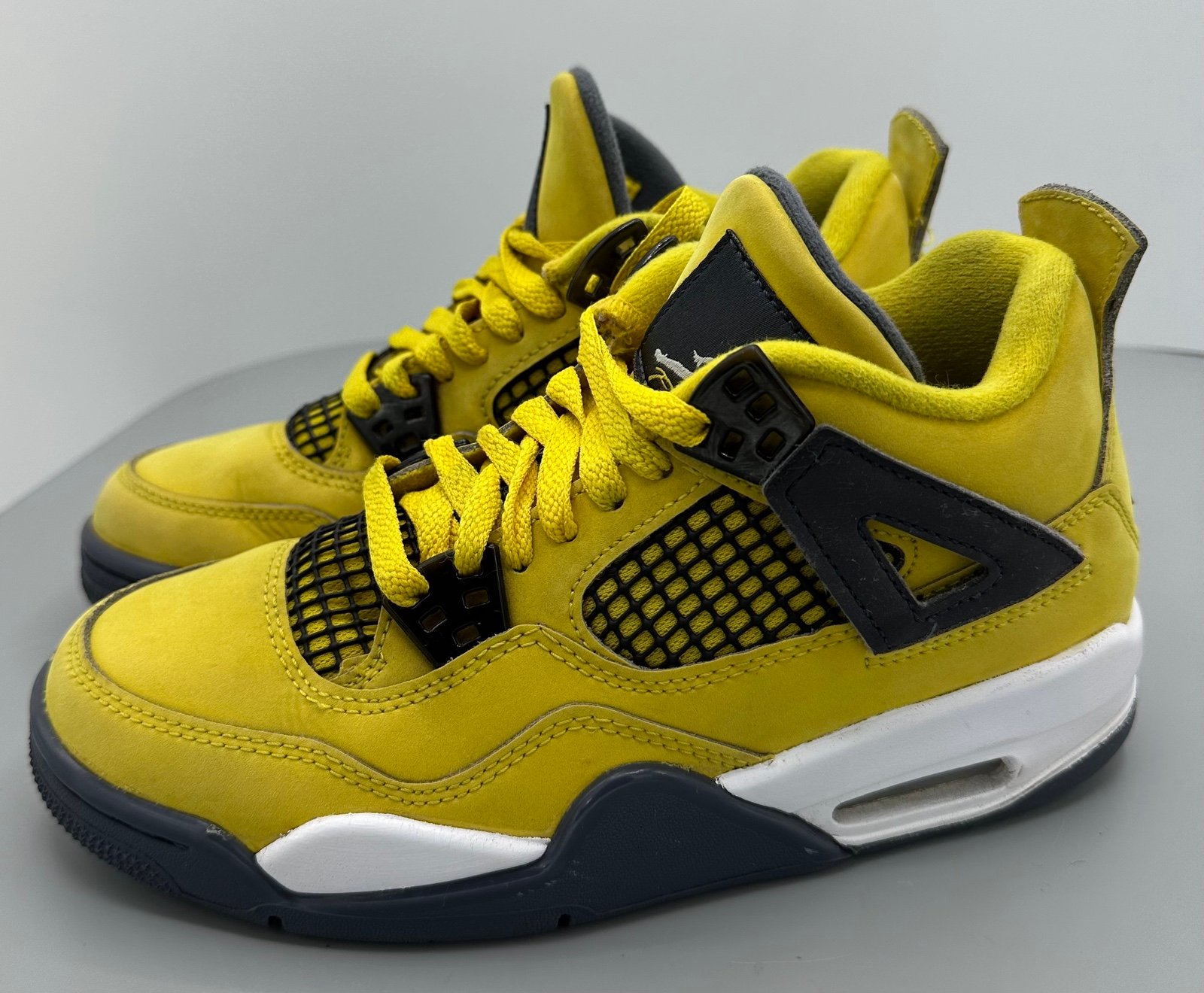 Nike Air Jordan 4 Retro Lightning Yellow IV 408452-700 GS Size 4Y Women 5.5 Pr
