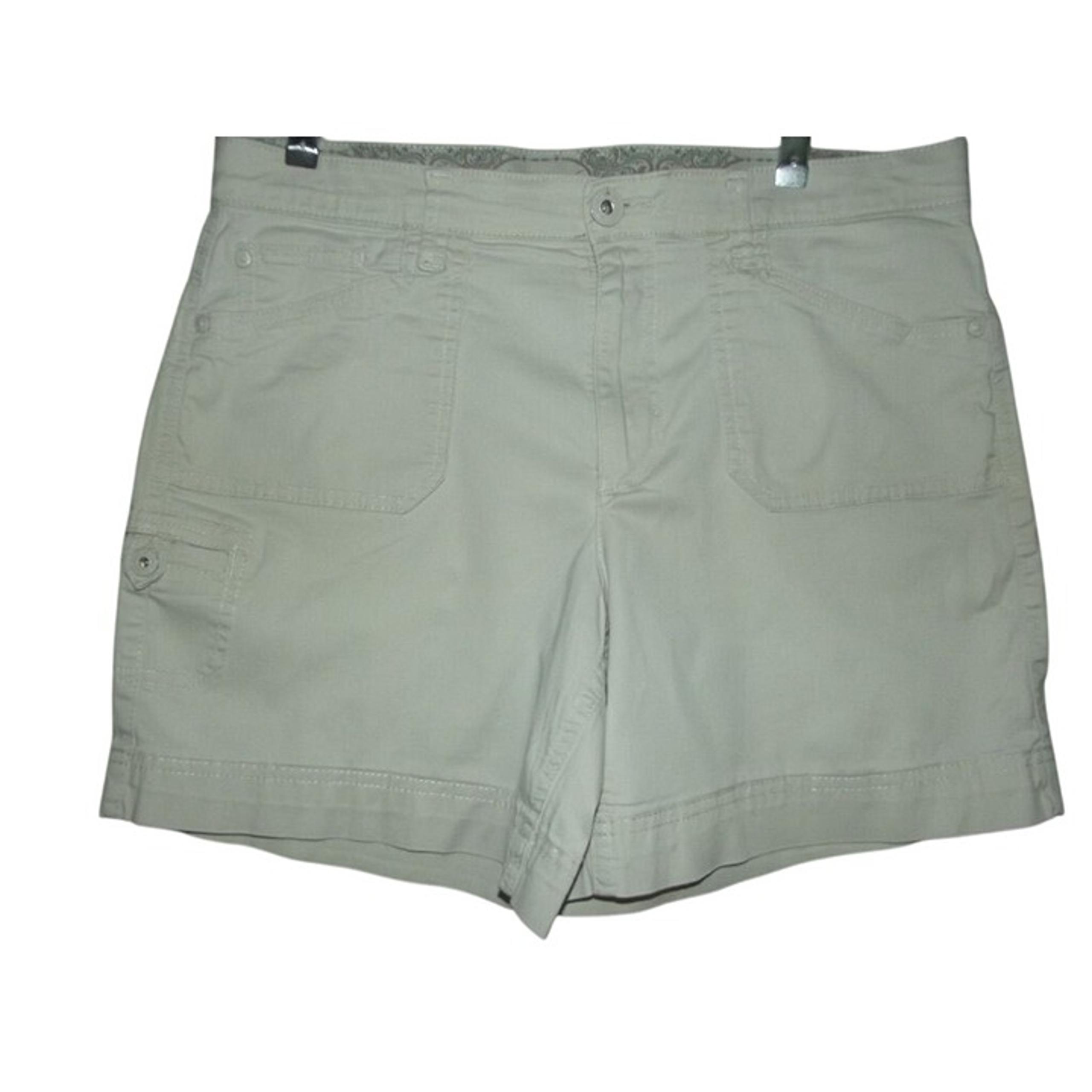 Gloria Vanderbilt Shorts Womens Size 10 Sophie Beige cotton stretch cargo