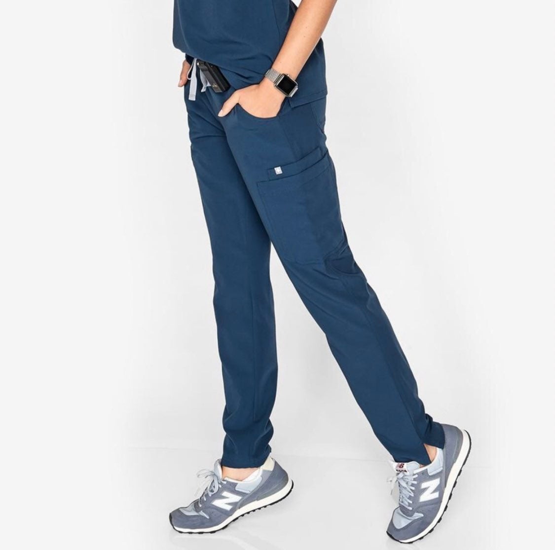 FIG Clothing Yola Skinny Scrub Pants in Dark Harbor