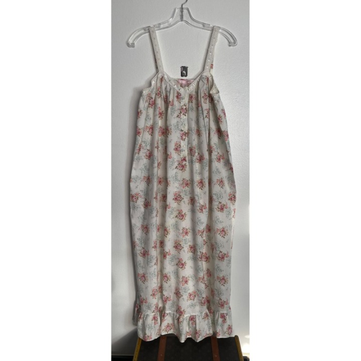 Victoria Secret Womens Pullover Sleeveless Sleep Pajama Dress Floral Sz S