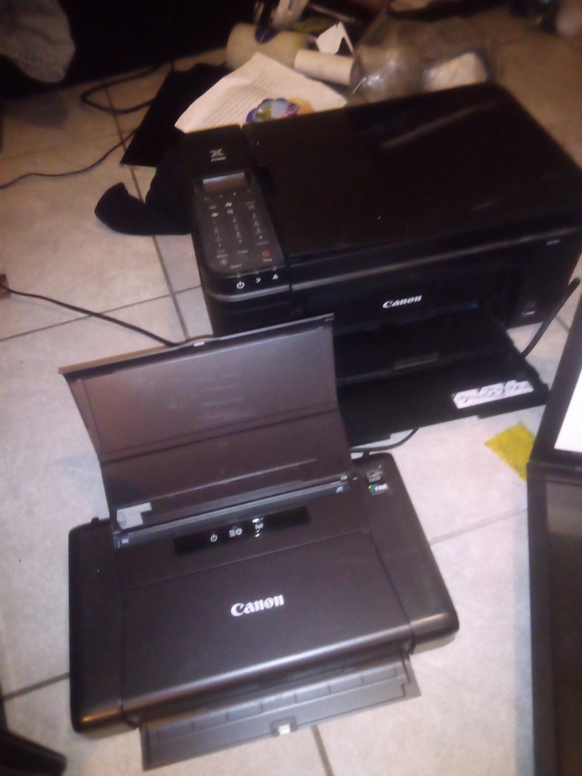 Canon Pixma MX492 copier and a wireless inkjet printer ip110 and laptop fanCanon