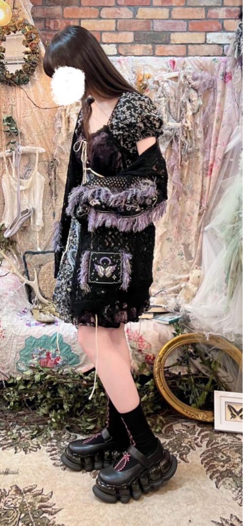 ワンピース rurumu: fairy grunge lace up mini dress Rurumu: Fairy Grunge Lace-Up Mini Dress