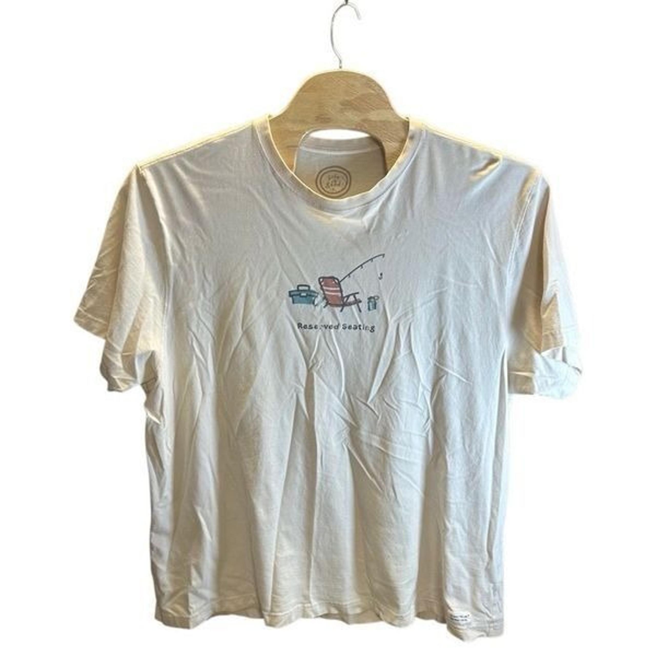 Life is Good Reserved Seating Fishing XXL Classic Fit T Shirt