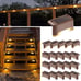 Led Solar Deck Lights, 16 Pack Waterproof for Outdoor Stairs, Step, Fence
