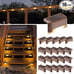 Led Solar Deck Lights, 16 Pack Waterproof for Outdoor Stairs, Step, Fence