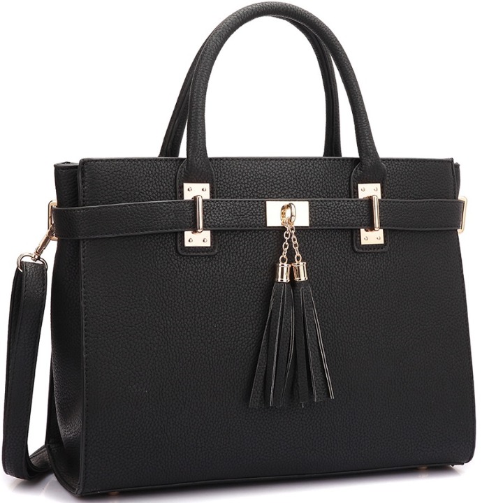 DASEIN FAUX LEATHER DOUBLE TASSEL