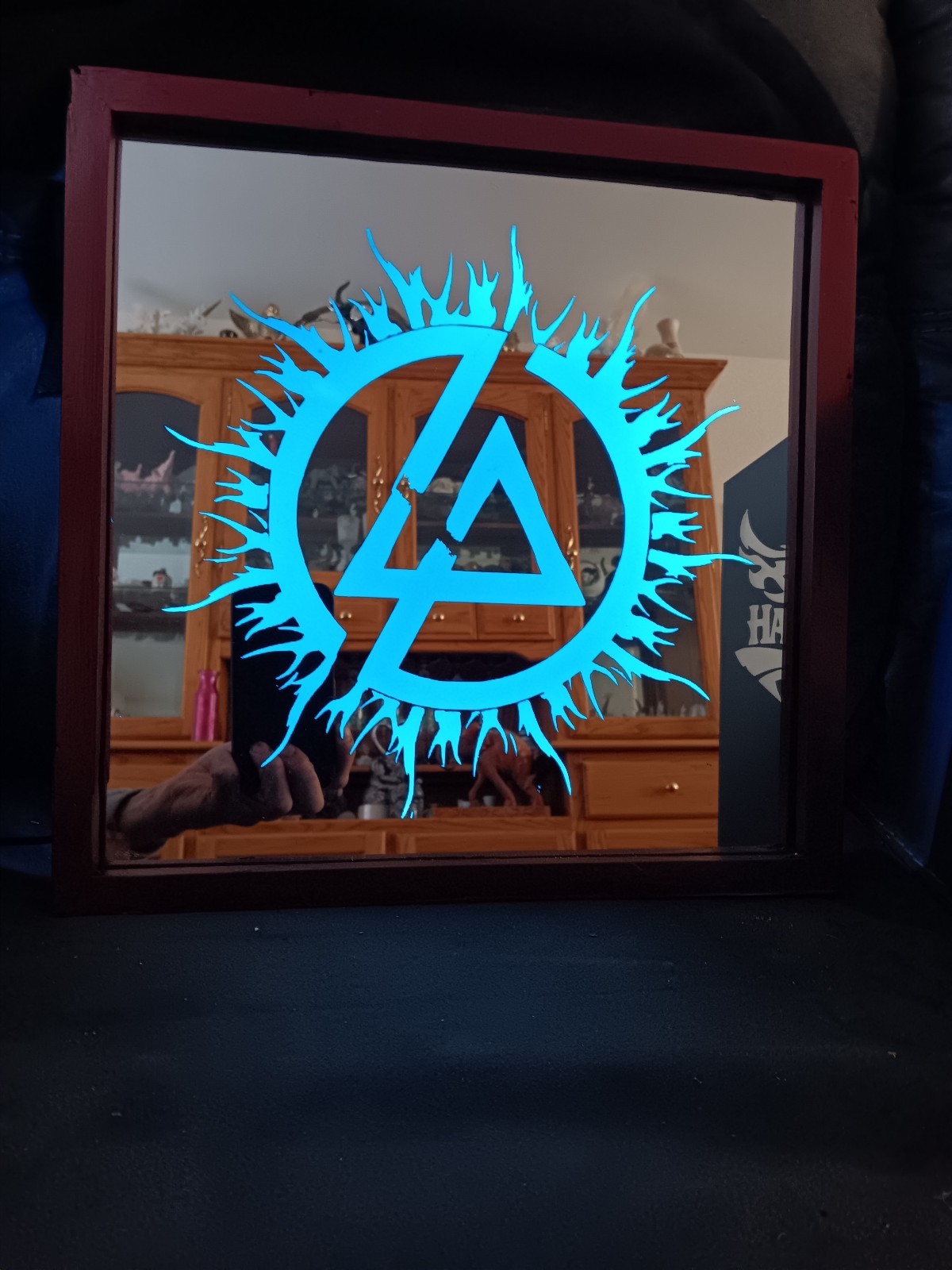 Linkin park etched lighted mirror