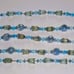 Vint Rare Czech Glass Beads Necklace Tulips Crystals Glass Givre Opalescent Bead