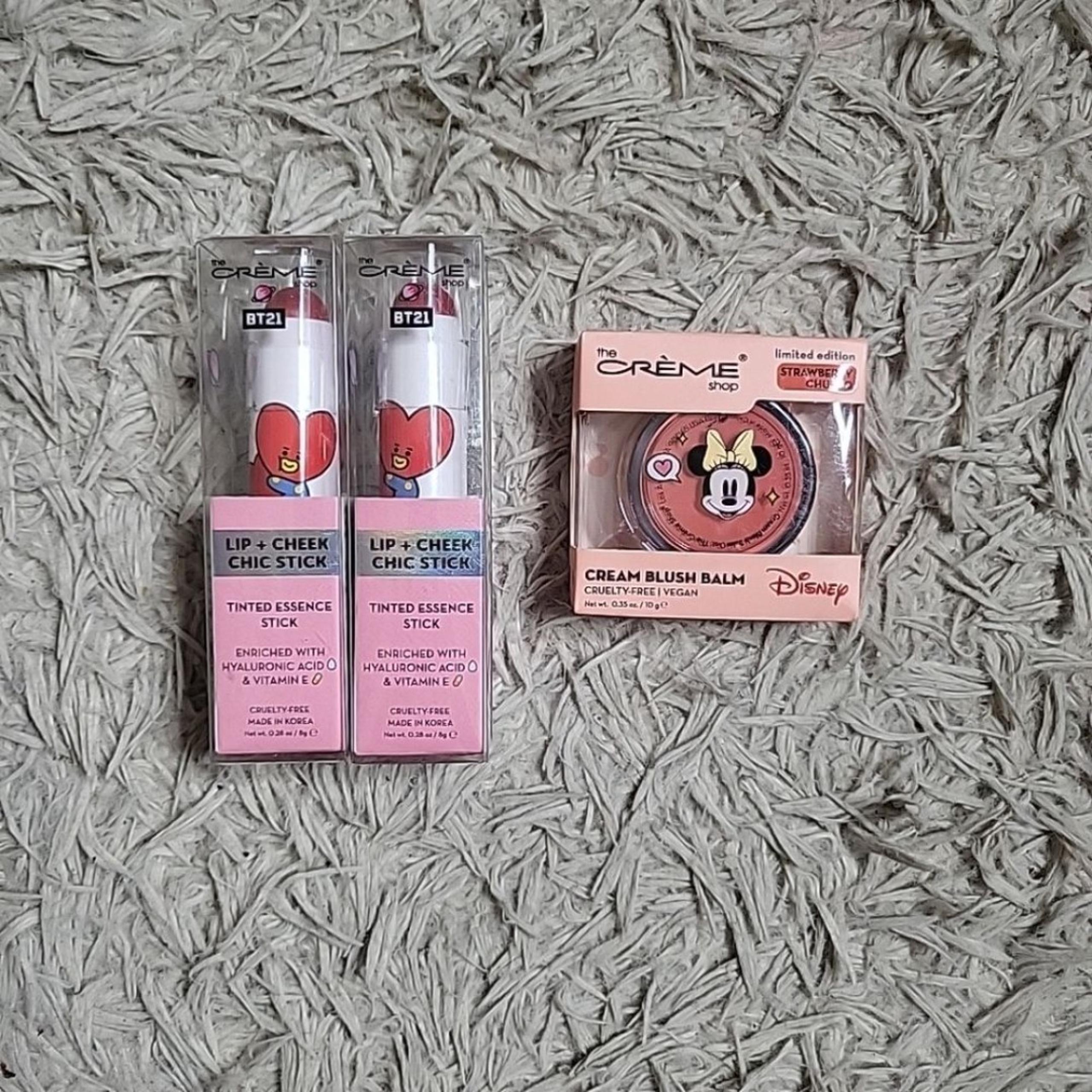 The Creme Shop Disney Cream Blush Balm Strawberry Churro & 2 Lip + Cheek Chic