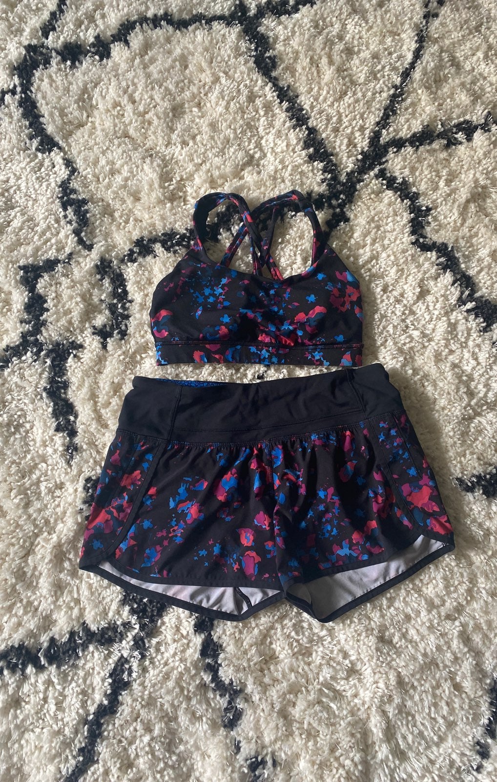 Lululemon Dandy Digie multi shorts+bra