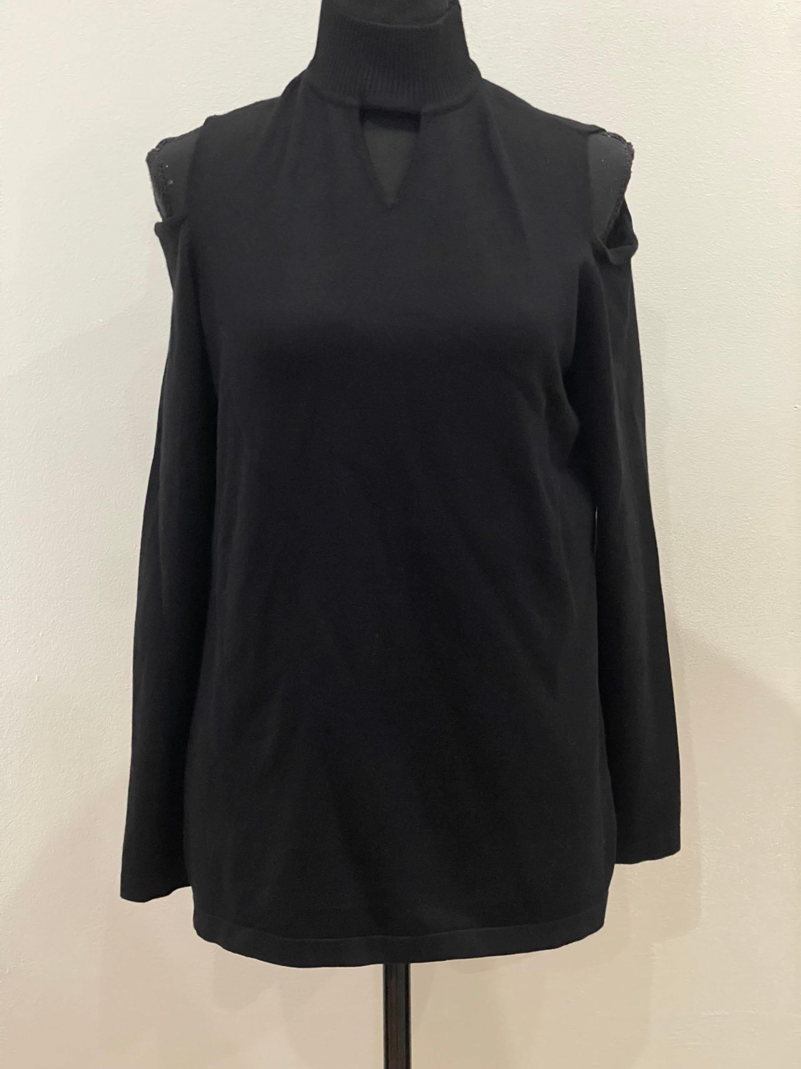 Susan Graver S Keyhole Open Shoulder Turtleneck with Stretch 062