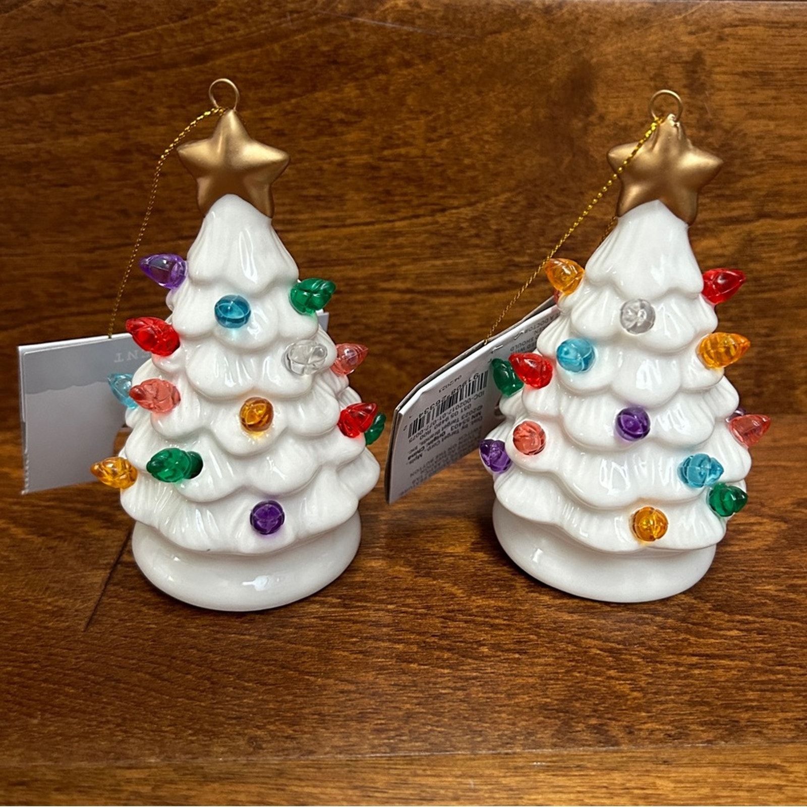 WONDERSHOP Pre Lit Christmas Tree Ornaments Ceramic Rare