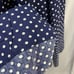 Blue White Polka Dot Pinup Cocktail Party Sheath Dress M Belt Sz 10 Vintage 60s