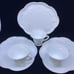 Set of 4 Vintage Indiana Colony Harvest Grape Milk Glass Snack Plate Luncheon