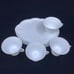 Set of 4 Vintage Indiana Colony Harvest Grape Milk Glass Snack Plate Luncheon