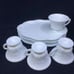 Set of 4 Vintage Indiana Colony Harvest Grape Milk Glass Snack Plate Luncheon