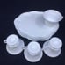 Set of 4 Vintage Indiana Colony Harvest Grape Milk Glass Snack Plate Luncheon