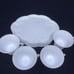 Set of 4 Vintage Indiana Colony Harvest Grape Milk Glass Snack Plate Luncheon