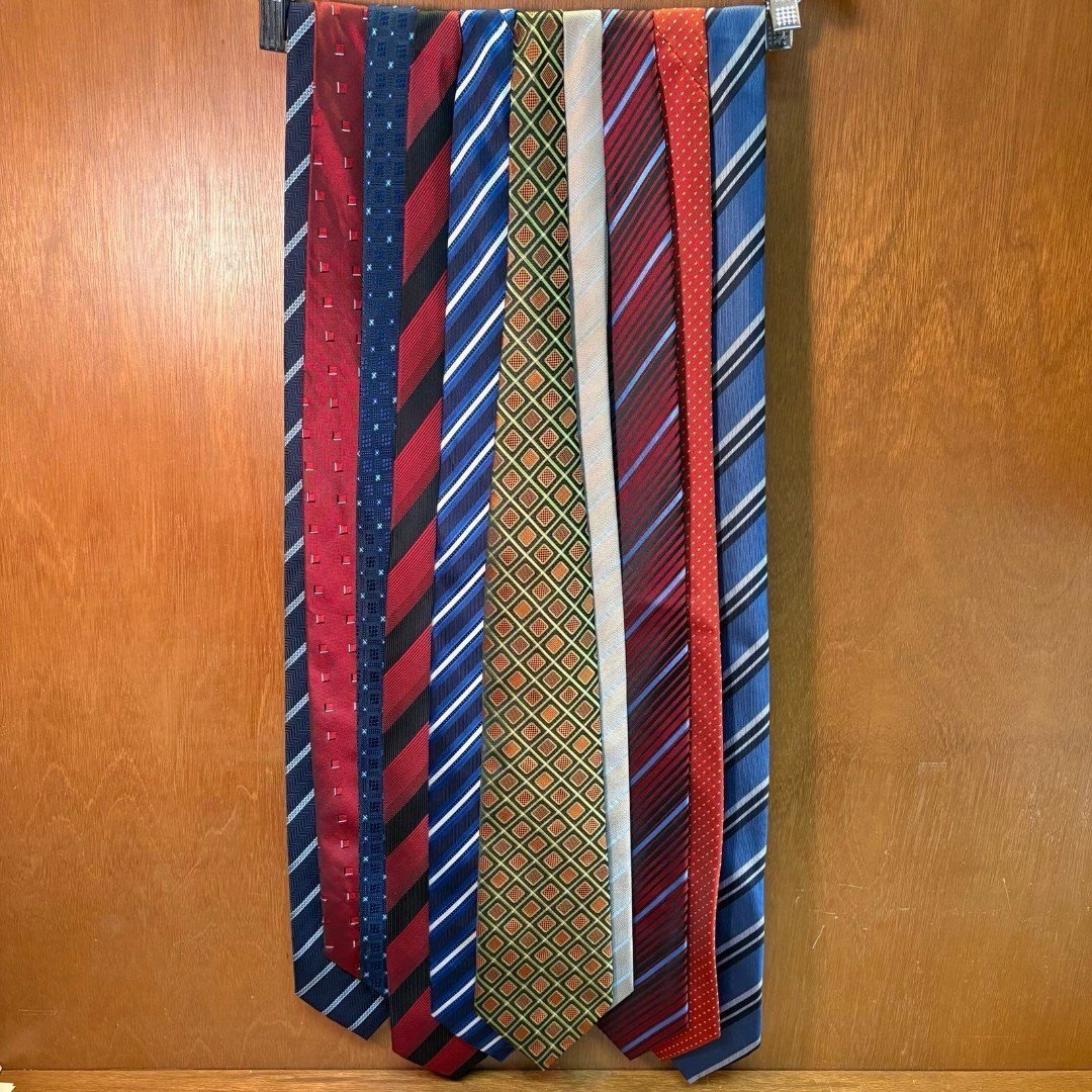 Lot of #9 Vintage Made in Italy Designer Ermenegildo Vegna 100% Silk Neck Ties