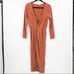 L'Academie The Judy Midi Dress in Terracotta Size: Small