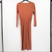 L'Academie The Judy Midi Dress in Terracotta Size: Small