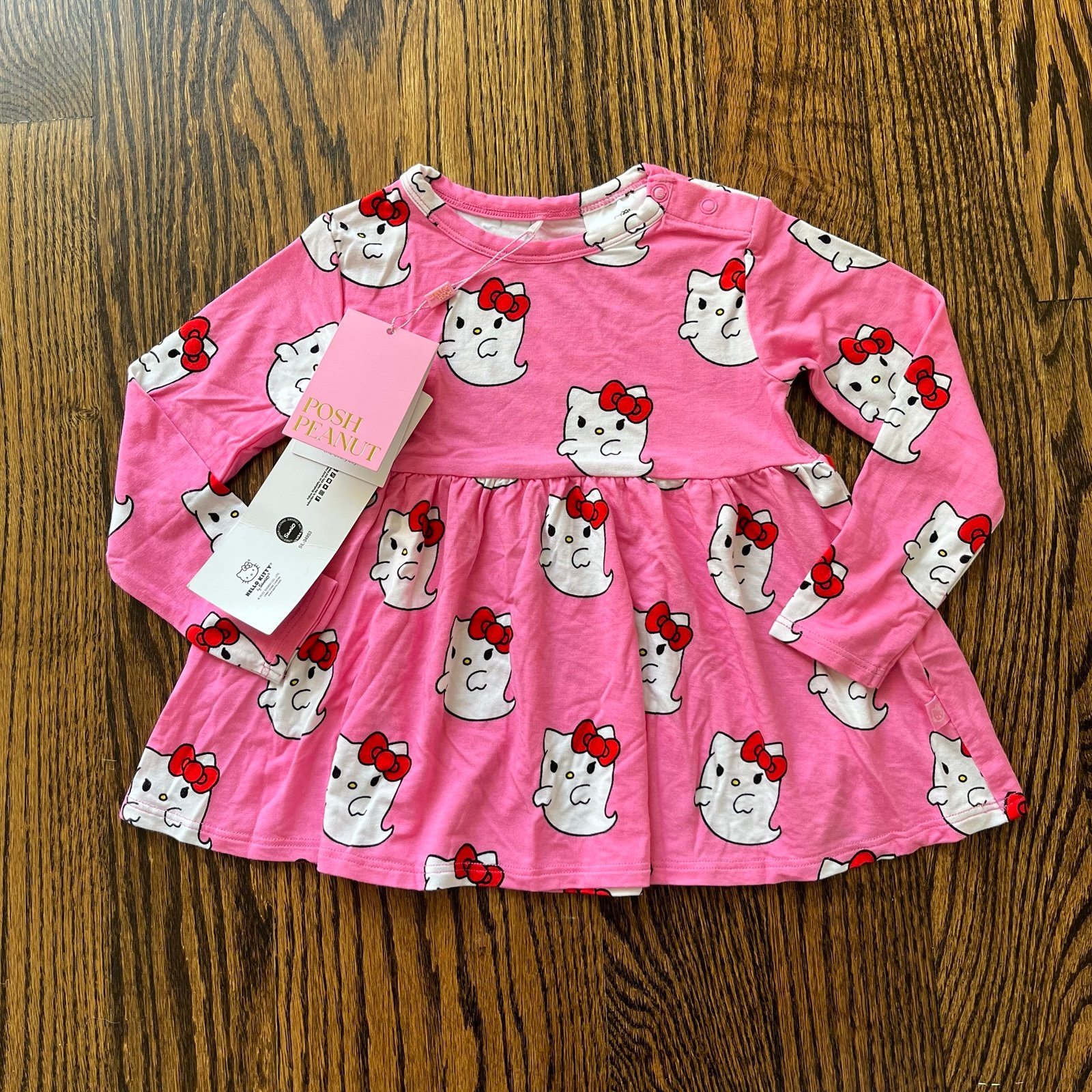 NWT - Posh Peanut Halloween Hello Kitty Peplum Top (2Y)