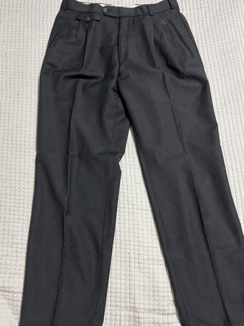 海外最新 Saint Yves Laurent 80's Slacks, Black パンツ