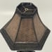 Vintage Pair Brown Woven Wicker Rattan Lamp Shades Hexagon Cottage Core 9x13.5