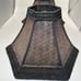 Vintage Pair Brown Woven Wicker Rattan Lamp Shades Hexagon Cottage Core 9x13.5