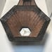 Vintage Pair Brown Woven Wicker Rattan Lamp Shades Hexagon Cottage Core 9x13.5