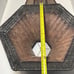 Vintage Pair Brown Woven Wicker Rattan Lamp Shades Hexagon Cottage Core 9x13.5