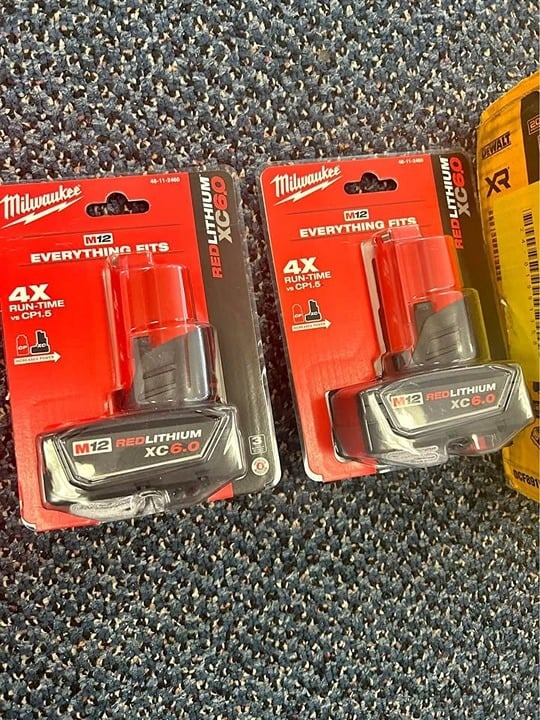 2 PCS Milwaukee 48-11-2460 M12 REDLITHIUM XC 6.0 Extended Capacity Battery