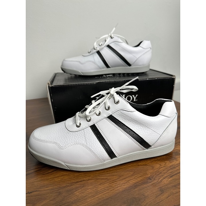NIB Footjoy Countor Mens Golf Shoes 9.5 W Leather Athletic Spikeless 54363