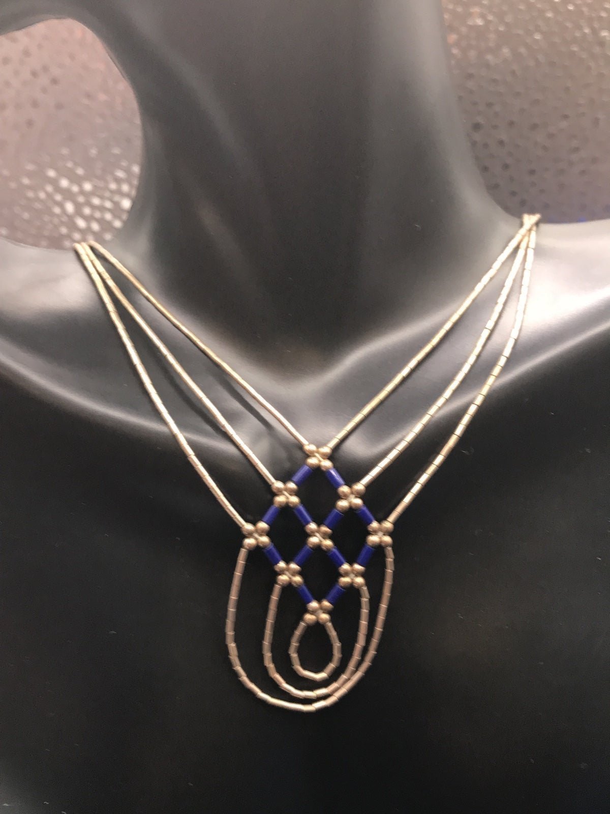 VTG NAVAJO STERLING SILVER NECKLACE #A476