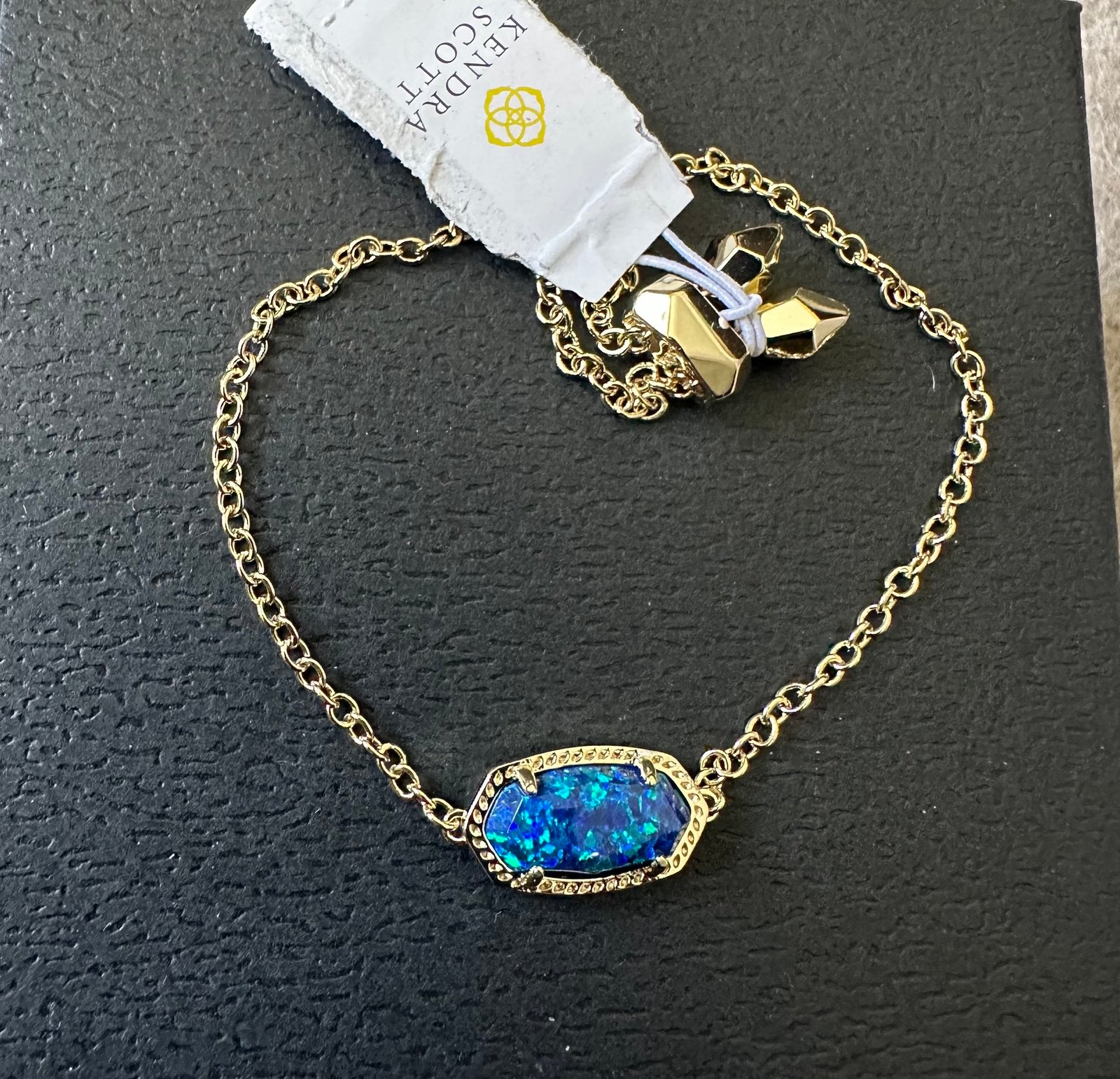 Kendra Scott 'Elaina' Delicate Slide Chain Bracelet |Cobalt Blue