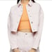 NWT TOPSHOP Organic Cotton Denim Crop Jacket Blush Pink US 8 UK 12