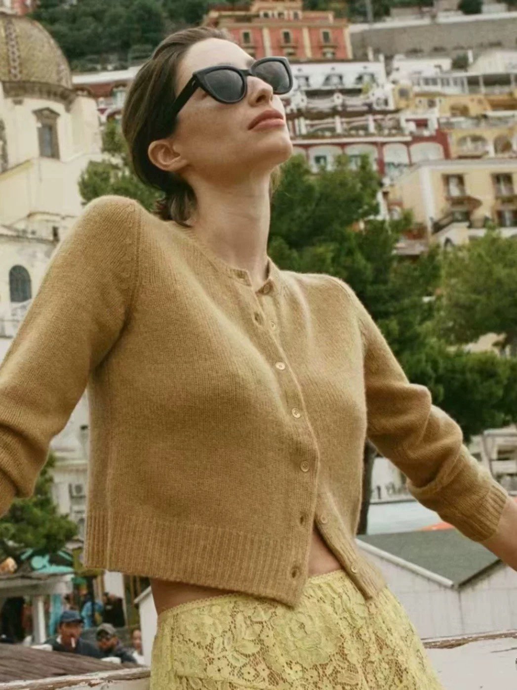 NEW DOEN Danae Cropped Cashmere Cardigan