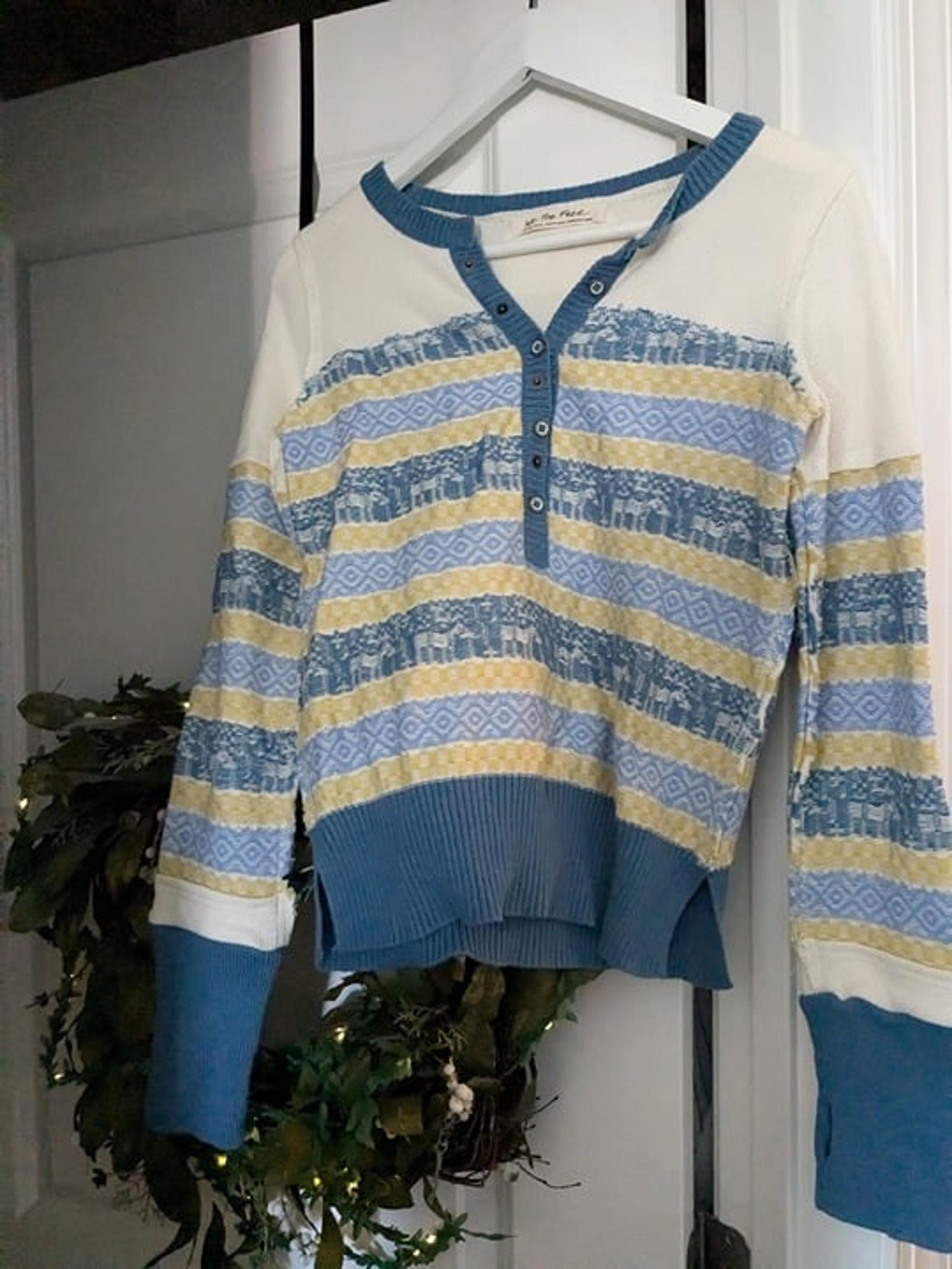 We The Free / Free People To the Woods Knit Stripe light knit top xsmall