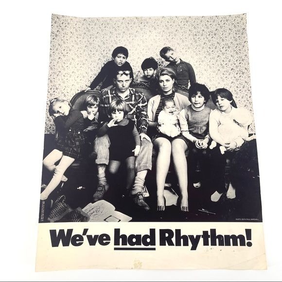1969 Funny We’ve Had Rhythm Vintage Black White Cheeky Poster Authentic Vintage