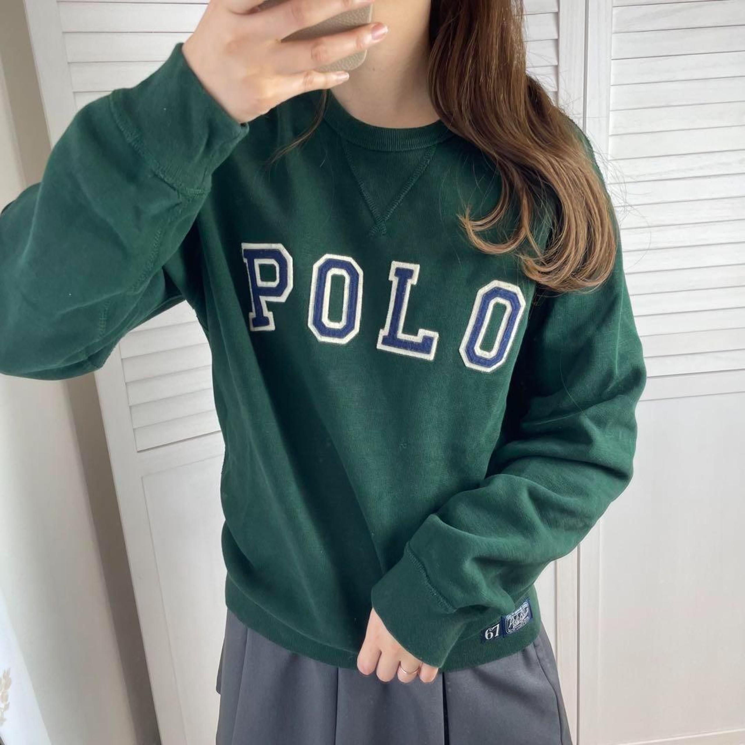 Current Tag Polo Ralph Lauren Logo Sweatshirt Patch Green