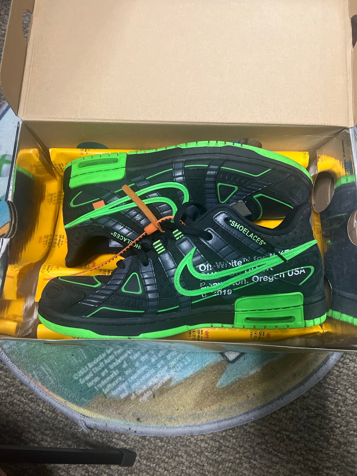 Nike Off-white Rubber Dunk Low Green Strike