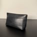 Vintage 90s COACH Black Leather Cosmetic Case Makeup Bag Small Pouch No.7172